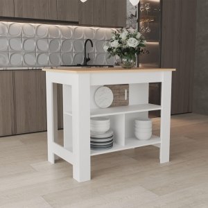 Isla de Cocina con 3 Estantes BM