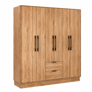 Closet con 6 puertas, 2 cajones y 4 barras MO