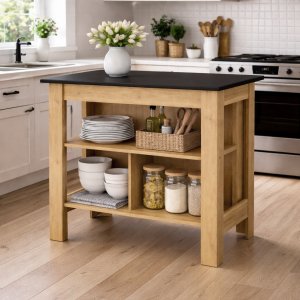 Isla de Cocina con 3 Estantes CN