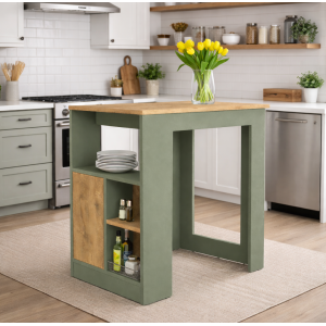 Isla de Cocina con Estantes RM